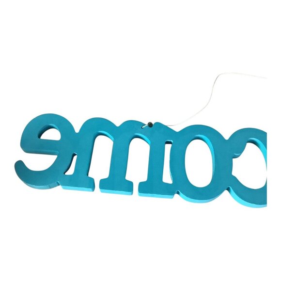 The Spring Shop Blue Glitter Welcome Sign Home Wall Decor Hanging Door Plaque - Picture 7 of 8